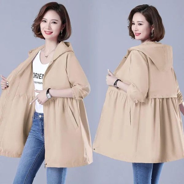 women's trench coats double-layer lining windbreaker mid-length coat 2021 spring autumn korean loose hooded large size -4xl, Tan;black
women's trench coats double-layer lining windbreaker mid-length coat 2021 spring autumn korean loose hooded large size -4xl, Tan;black