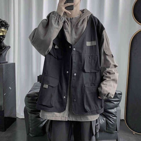 men's jackets fashion 2021 spring autumn man oversized coat casual bomber for men clothing streetwear cfyb, Black;brown
men's jackets fashion 2021 spring autumn man oversized coat casual bomber for men clothing streetwear cfyb, Black;brown