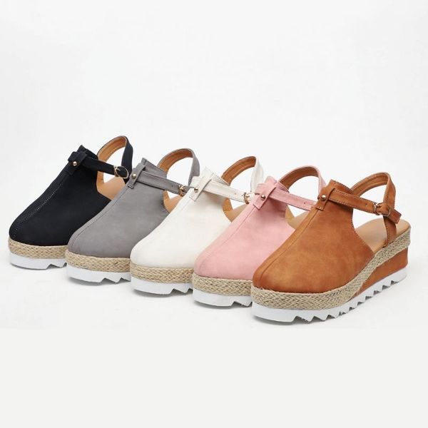 dress shoes 2021 summer high-heeled women's sandals with buckle and straw thick-soled breathable comfortable, Black
dress shoes 2021 summer high-heeled women's sandals with buckle and straw thick-soled breathable comfortable, Black