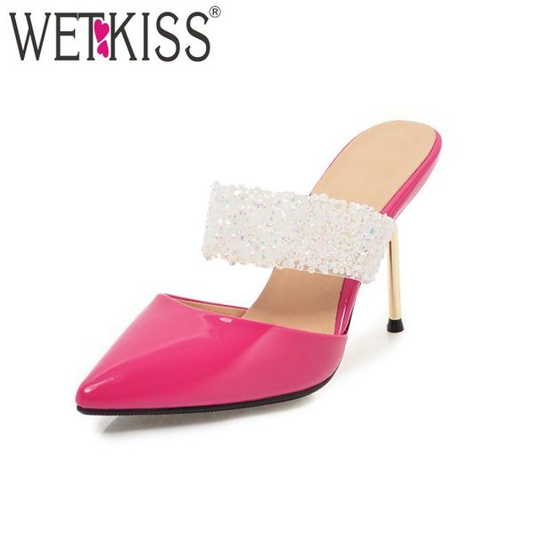 slippers wetkiss plus size 43 women's mules shoes female fashion pointy toe slides thin high heel summer dress wedding footwear, Black
slippers wetkiss plus size 43 women's mules shoes female fashion pointy toe slides thin high heel summer dress wedding footwear, Black
