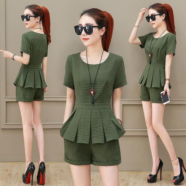 summer women set elegant short sleeve and elastic waist wide leg shorts suits loose 2 piece sets womens outfits y265 women's tracksuit, Gray
summer women set elegant short sleeve and elastic waist wide leg shorts suits loose 2 piece sets womens outfits y265 women's tracksuit, Gray