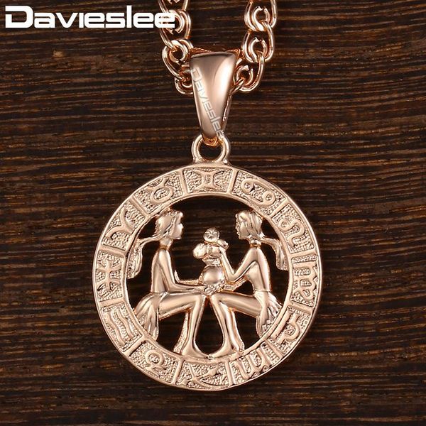 chains davieslee womens gemini zodiac sign pendant 585 rose gold constellation necklace for woman jewelry gift wholesale dgp178, Silver
chains davieslee womens gemini zodiac sign pendant 585 rose gold constellation necklace for woman jewelry gift wholesale dgp178, Silver