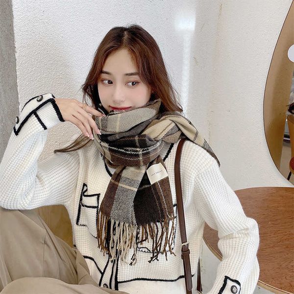 scarf female winter korean version versatile plaid cashmere girl student scarf couple shawl, Blue;gray
scarf female winter korean version versatile plaid cashmere girl student scarf couple shawl, Blue;gray