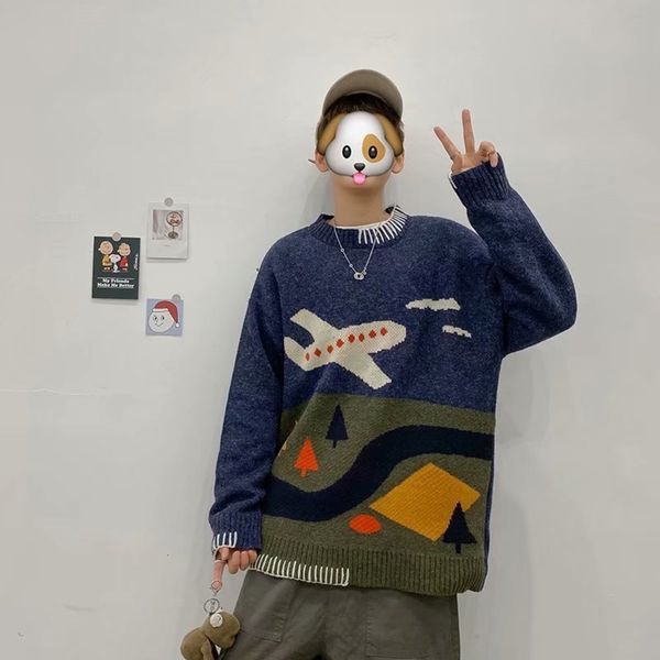 men's sweaters sweatshirt net red pullover korean fashion couple's versatile loose knit shirt f0kx, White;black
men's sweaters sweatshirt net red pullover korean fashion couple's versatile loose knit shirt f0kx, White;black