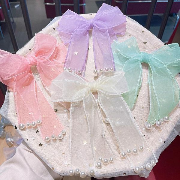 hair accessories 2021 girls mesh bow knot hairpin pearl streamer duckbill clip for children kids sweet princess headdress, Slivery;white
hair accessories 2021 girls mesh bow knot hairpin pearl streamer duckbill clip for children kids sweet princess headdress, Slivery;white