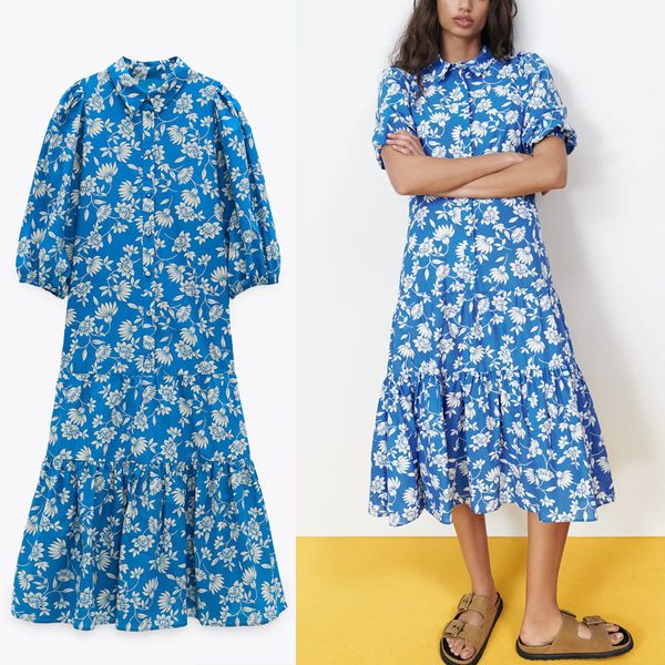 dresses ruffle print midi spring women short sleeve pleated blue party es woman button up vintage shirt, Black;gray
dresses ruffle print midi spring women short sleeve pleated blue party es woman button up vintage shirt, Black;gray