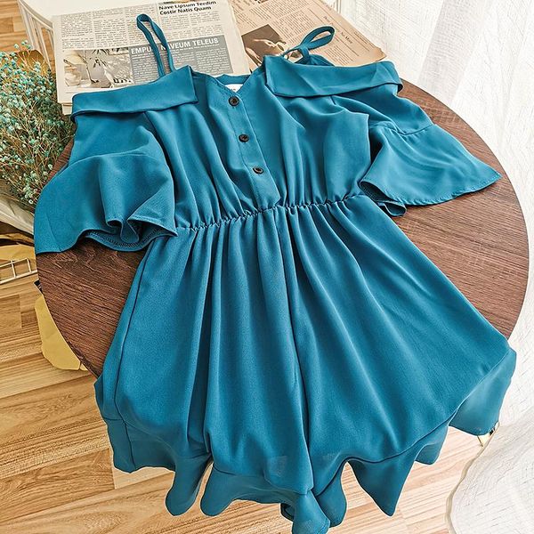 summer chiffon beach style jumpsuit women off shoulder v neck button ruffles patchwork streetwear 4 colors female bodysuit women's jump, Black;white
summer chiffon beach style jumpsuit women off shoulder v neck button ruffles patchwork streetwear 4 colors female bodysuit women's jump, Black;white