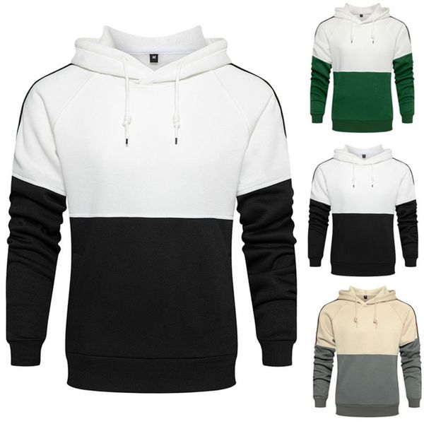 2021 autumn and winter new hoodie sports sweater men's casual loose coat, Black