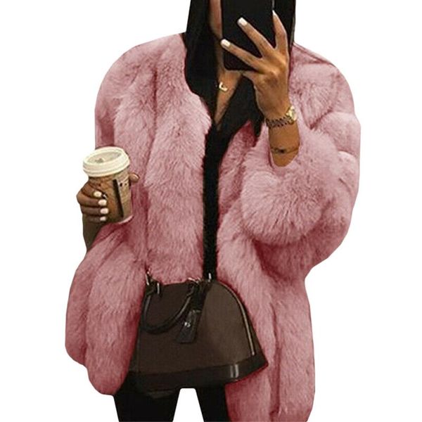 women's fur & faux plus size women coat solid long sleeve jacket fashion casual loose outwear autumn winter warm fluffy overcoat clothe, Black
women's fur & faux plus size women coat solid long sleeve jacket fashion casual loose outwear autumn winter warm fluffy overcoat clothe, Black