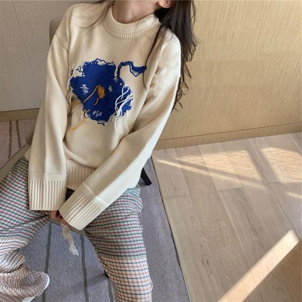 autumn and winter fashion temperament graffiti series blue flowers tassel loose all match knit handmade hook line long-s women's sweate, White;black
autumn and winter fashion temperament graffiti series blue flowers tassel loose all match knit handmade hook line long-s women's sweate, White;black