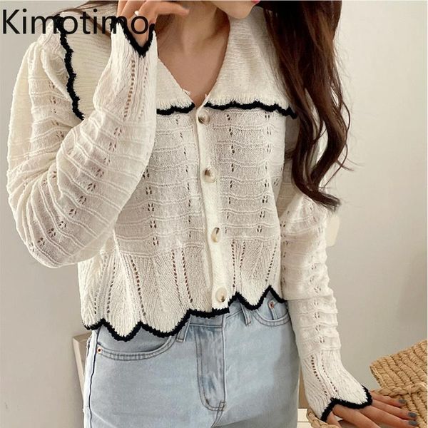 women's knits & tees kimotimo fall sweaters for women korean chic hollow out turn-down collar thin knit cardigan ins sweet loose long s, White
women's knits & tees kimotimo fall sweaters for women korean chic hollow out turn-down collar thin knit cardigan ins sweet loose long s, White