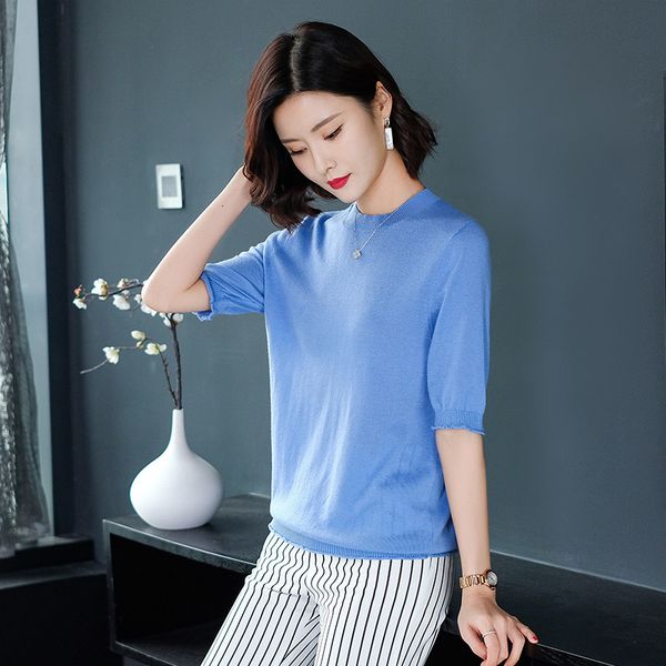 t-shirt summer women's sleeve t-shirt thin knitwear 2020 new loose short pullover 92902, White
t-shirt summer women's sleeve t-shirt thin knitwear 2020 new loose short pullover 92902, White