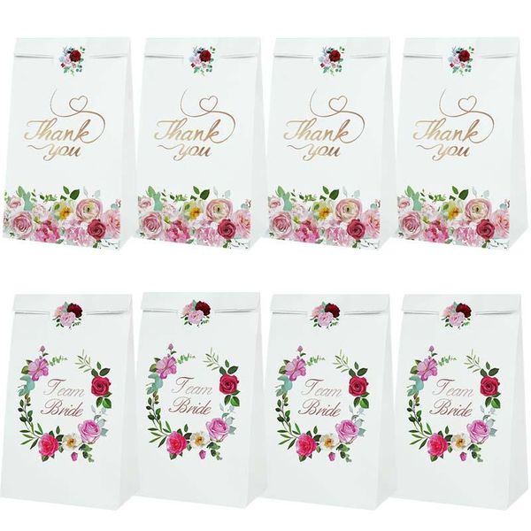 12pcs thank you flower print paper gift bags with stickers team bride packing bag for wedding birthday party candy box wrap
12pcs thank you flower print paper gift bags with stickers team bride packing bag for wedding birthday party candy box wrap
