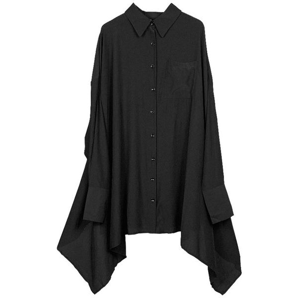 women's blouses & shirts 2021 spring summer women full sleeve irregular loose long black casual fashion oversize streetwear wb53, White
women's blouses & shirts 2021 spring summer women full sleeve irregular loose long black casual fashion oversize streetwear wb53, White