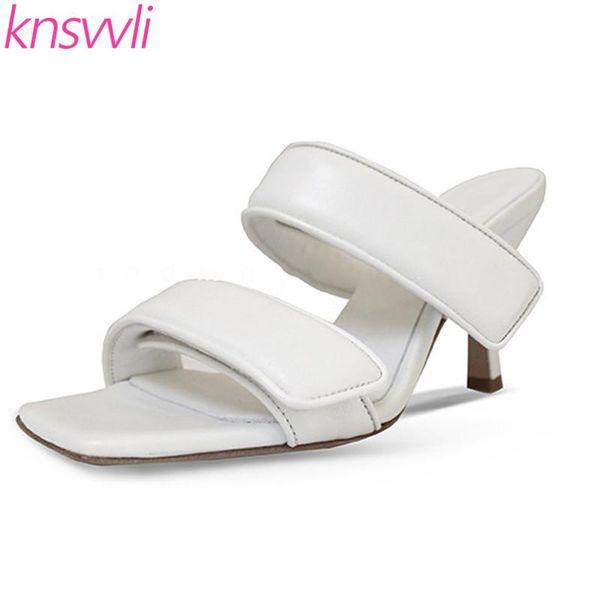 high heels slippers woman genuine leather designer shoes peep toe mules summer slides heeled runway sandals women, Black
high heels slippers woman genuine leather designer shoes peep toe mules summer slides heeled runway sandals women, Black