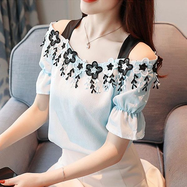 fashion summer for women 2021 chiffon blouse shirt short sleeve off shoulder blusa feminina a49 women's blouses & shirts, White
fashion summer for women 2021 chiffon blouse shirt short sleeve off shoulder blusa feminina a49 women's blouses & shirts, White