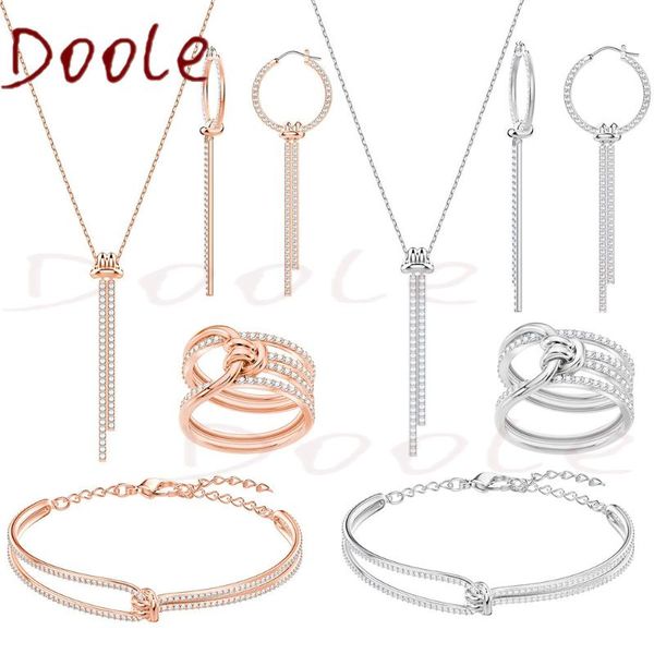 high-quality swa charm fashion jewelry concentric twisted tassel necklace happy gift for women pendant necklaces, Silver
high-quality swa charm fashion jewelry concentric twisted tassel necklace happy gift for women pendant necklaces, Silver