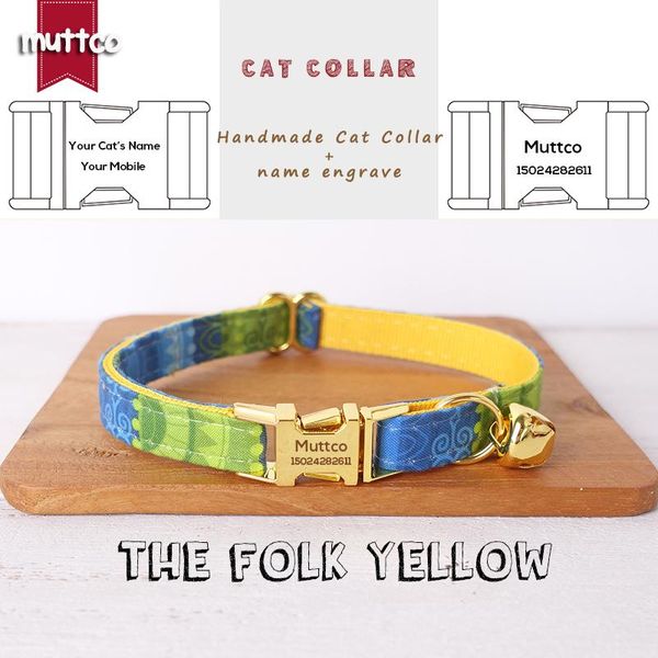 cat collars & leads muttco retailing handmade engraved metal buckle collar for the folk yellow design 2 sizes ucc024b
cat collars & leads muttco retailing handmade engraved metal buckle collar for the folk yellow design 2 sizes ucc024b