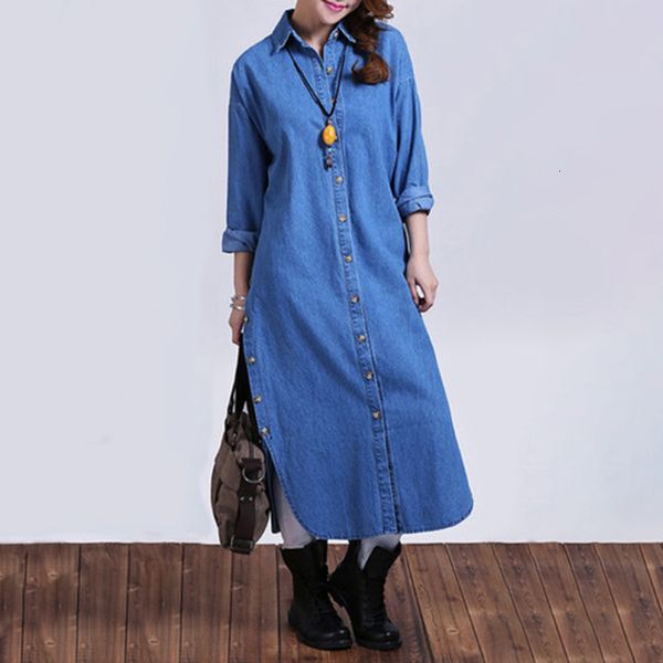 women's blouses & shirts kaftan solid midi calf dress spring sundress 2021 vonda casual long sleeve lapel dresses vestidos female, White
women's blouses & shirts kaftan solid midi calf dress spring sundress 2021 vonda casual long sleeve lapel dresses vestidos female, White