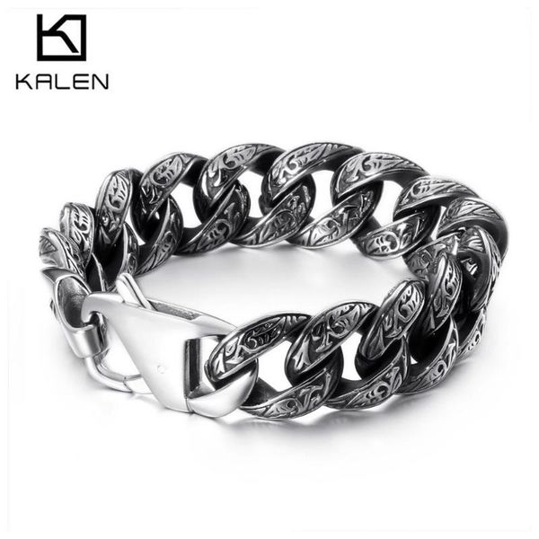 link, chain man jewelry bracelets 18mm 100% stainless steel cuban link hand accessories gift male pulsera bangle jb111163-bd, Black
link, chain man jewelry bracelets 18mm 100% stainless steel cuban link hand accessories gift male pulsera bangle jb111163-bd, Black