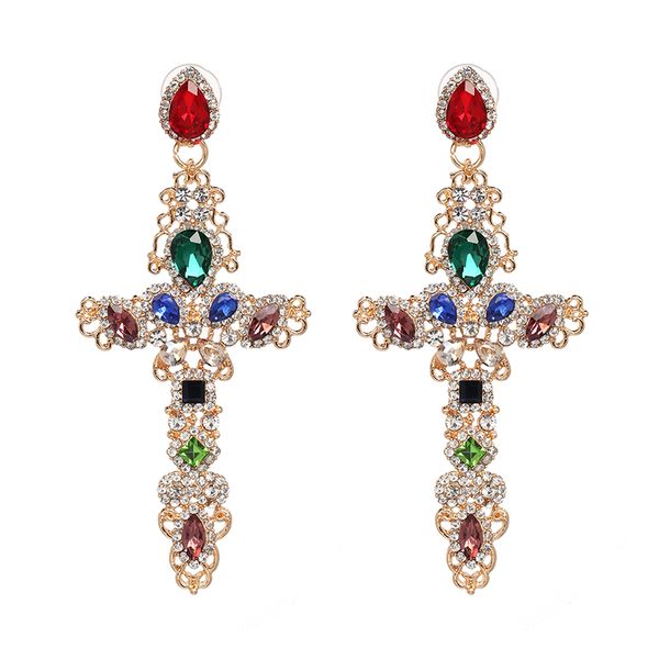 vintage punk gold multi color cross earrings for women metal drop earrings statement baroque jewelry, Silver
vintage punk gold multi color cross earrings for women metal drop earrings statement baroque jewelry, Silver