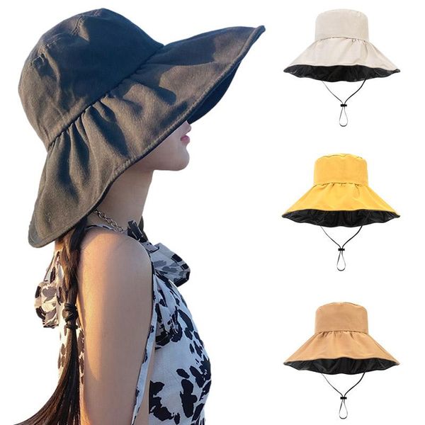 wide brim hats summer sunhats for women outdoor casual visor empty adjustable sun protection caps korean foldable cap, Blue;gray
wide brim hats summer sunhats for women outdoor casual visor empty adjustable sun protection caps korean foldable cap, Blue;gray