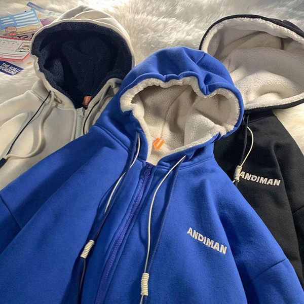 women's jackets american clothes fashion casual women hooded coat zip up streetwear y2k harajuku vintage oversize plus velvet jacket, Black;brown
women's jackets american clothes fashion casual women hooded coat zip up streetwear y2k harajuku vintage oversize plus velvet jacket, Black;brown
