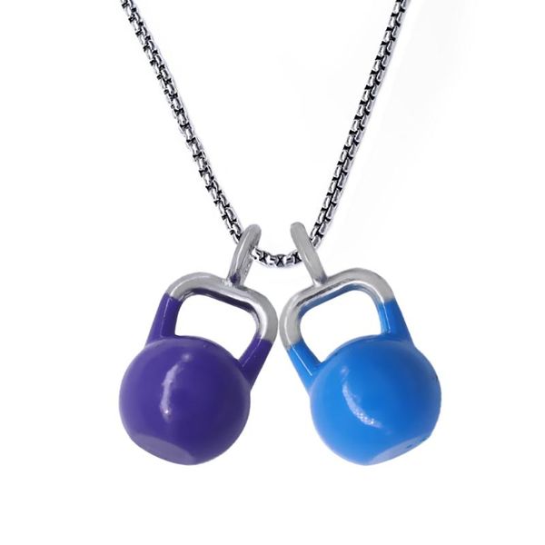 pendant necklaces design gym purple blue kettlebell necklace women sports lovers stainless steel wholesale, Silver
pendant necklaces design gym purple blue kettlebell necklace women sports lovers stainless steel wholesale, Silver