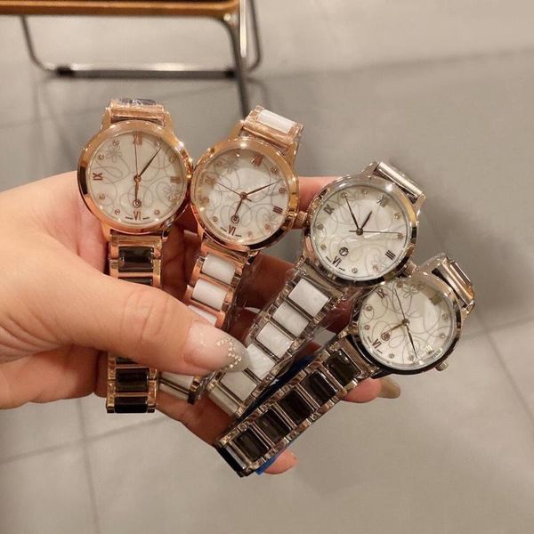 women stainless steel black ceramic watches casual geometric flower quartz wrist watch natural mother of pearl dial 28mm wristwatches, Slivery;brown
women stainless steel black ceramic watches casual geometric flower quartz wrist watch natural mother of pearl dial 28mm wristwatches, Slivery;brown