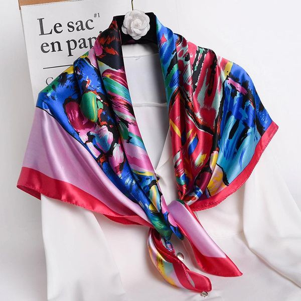 scarves headscarf women scarf purple oil painting style neck office lady square 90x90cm silk kerchief hair handkerchief, Blue;gray
scarves headscarf women scarf purple oil painting style neck office lady square 90x90cm silk kerchief hair handkerchief, Blue;gray
