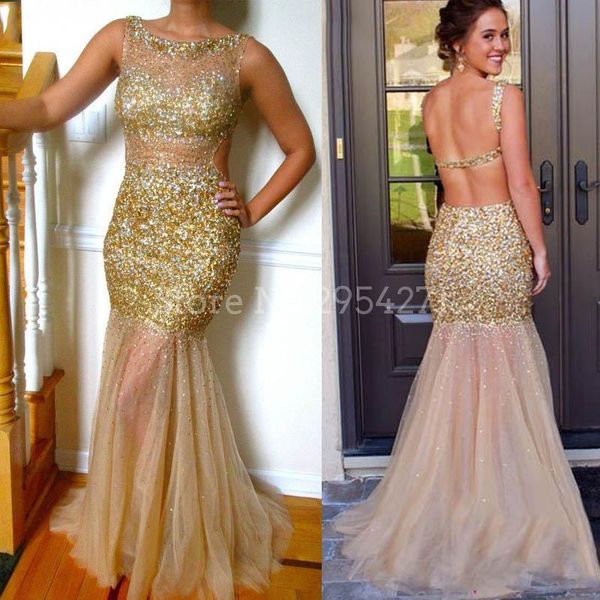 party dresses gold mermaid prom see through crystals backless long evening gowns 2021 vestido de festa, White;black
party dresses gold mermaid prom see through crystals backless long evening gowns 2021 vestido de festa, White;black