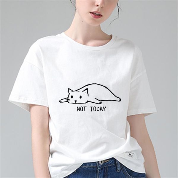 casual cat not today printed womens t shirts summer femme fashion female harajuku funny tees clothing, White
casual cat not today printed womens t shirts summer femme fashion female harajuku funny tees clothing, White