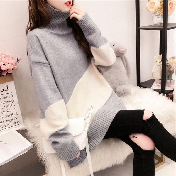 women's sweaters sweater,2021 autumn and winter large size collar mixed colors sweater women's, outer wear, White;black
women's sweaters sweater,2021 autumn and winter large size collar mixed colors sweater women's, outer wear, White;black