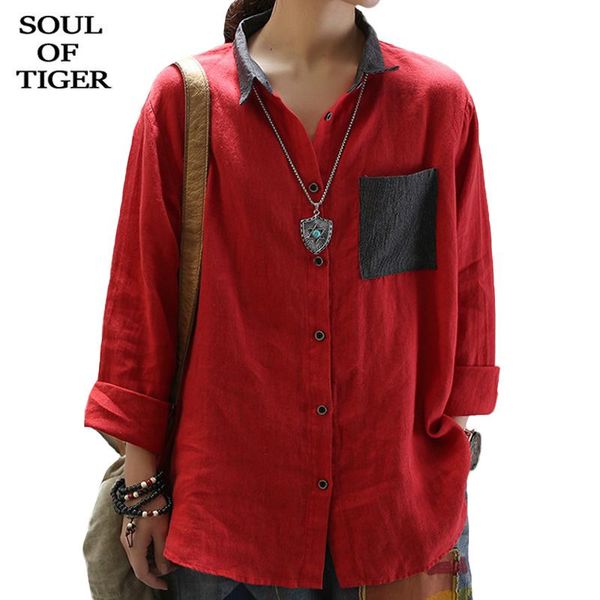 women's blouses & shirts soul of tiger autumn chinese fashion 2021 womens linen women casual loose female vintage plus size, White
women's blouses & shirts soul of tiger autumn chinese fashion 2021 womens linen women casual loose female vintage plus size, White