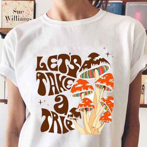 women's t-shirt take a trip mushrrom vintage illustration tshirt mycology t shirt nature historical fungi mushroom, White
women's t-shirt take a trip mushrrom vintage illustration tshirt mycology t shirt nature historical fungi mushroom, White