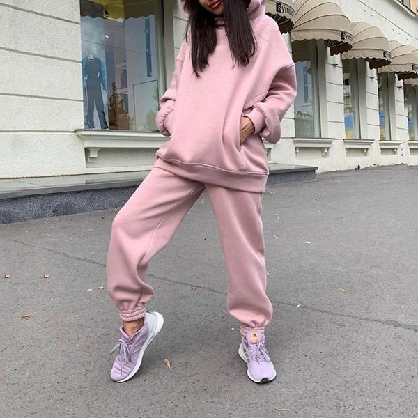 winter solid sport pants lady set two piece casual fleece tracksuit women's sets oversized hooded long sleeve women hoodie suit tracksu, Gray
winter solid sport pants lady set two piece casual fleece tracksuit women's sets oversized hooded long sleeve women hoodie suit tracksu, Gray