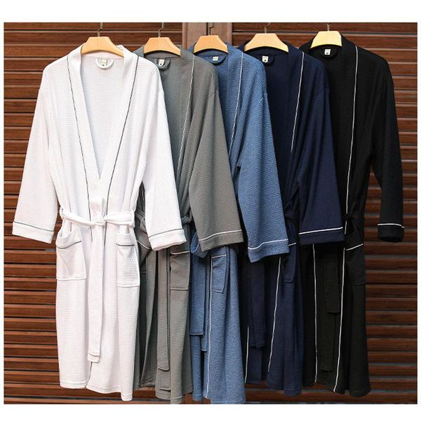 men's sleepwear waffle couple bathrobe casual loose pajamas ladies soft cotton men nightgown home clothes nightwear homewear, Black;brown
men's sleepwear waffle couple bathrobe casual loose pajamas ladies soft cotton men nightgown home clothes nightwear homewear, Black;brown
