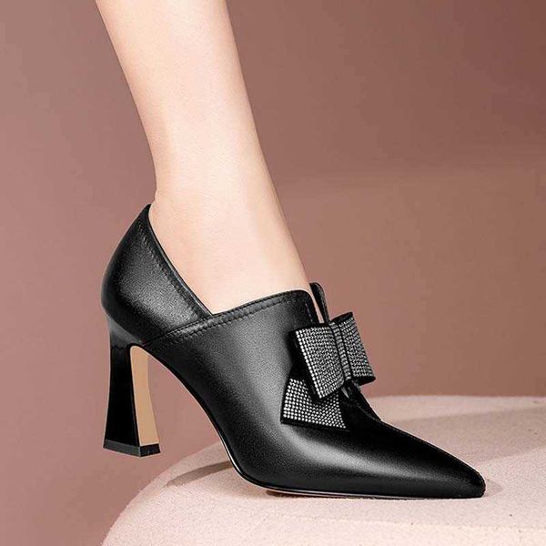thick heel leather sho women's 2021 autumn small rhintone bow pointed high heels deep mouth single
thick heel leather sho women's 2021 autumn small rhintone bow pointed high heels deep mouth single