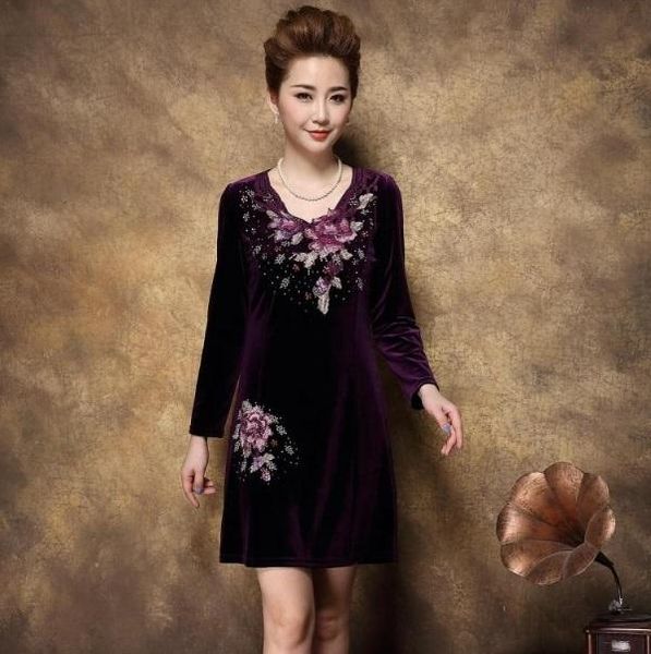 plus size dresses fashion vestido de festa elegant embroidery print dress robe femme long sleeve middle-aged women velvet xl612, Black
plus size dresses fashion vestido de festa elegant embroidery print dress robe femme long sleeve middle-aged women velvet xl612, Black