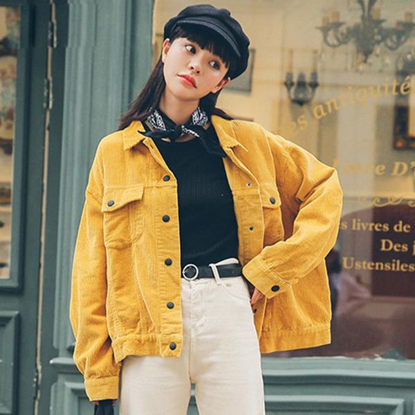 women's jackets basic coats stylish slim fit fashion outerwear women bomber jacket with pockets cotton corduroy autumn winter, Black;brown 
women's jackets basic coats stylish slim fit fashion outerwear women bomber jacket with pockets cotton corduroy autumn winter, Black;brown