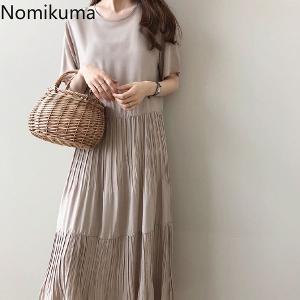 nomikuma korean vintage dress women o neck short sleeve unicolor casual dresses female chic loose vestidos mujer summer 210514, Black;gray
nomikuma korean vintage dress women o neck short sleeve unicolor casual dresses female chic loose vestidos mujer summer 210514, Black;gray