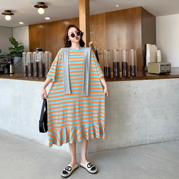 dress in fashion ladies long sleeve stripe impression dressed loose comfortable female q323, Black;gray
dress in fashion ladies long sleeve stripe impression dressed loose comfortable female q323, Black;gray