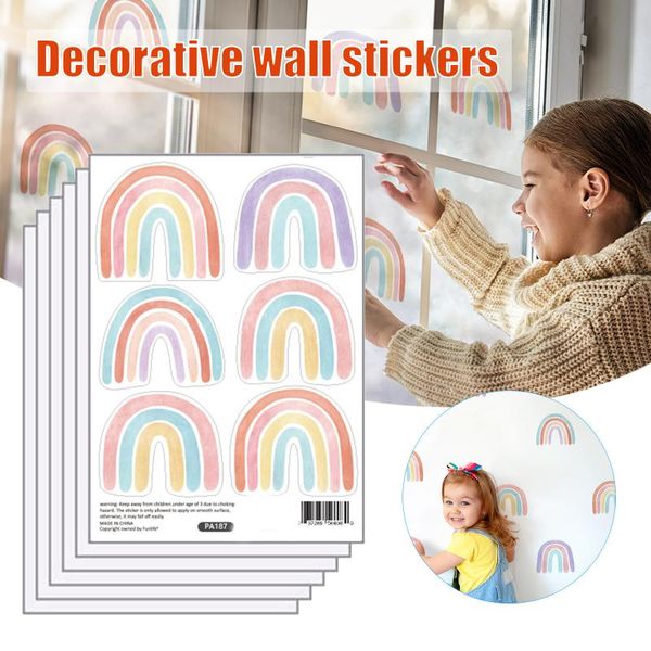 window stickers rainbow wall 6pcs modern boho decor set for nursery & girls room decorations gift girl nds
window stickers rainbow wall 6pcs modern boho decor set for nursery & girls room decorations gift girl nds