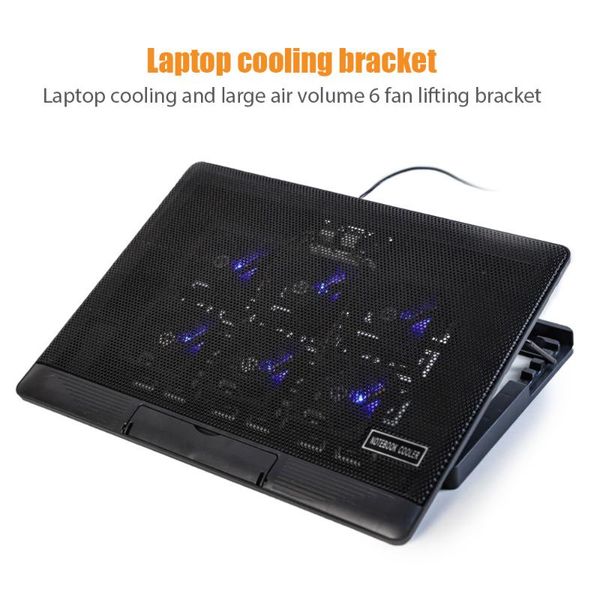 lapcooling pads cooler 6 fans pad 2 usb port with fan revolution 1000-1200 radiation for gaming stand
lapcooling pads cooler 6 fans pad 2 usb port with fan revolution 1000-1200 radiation for gaming stand