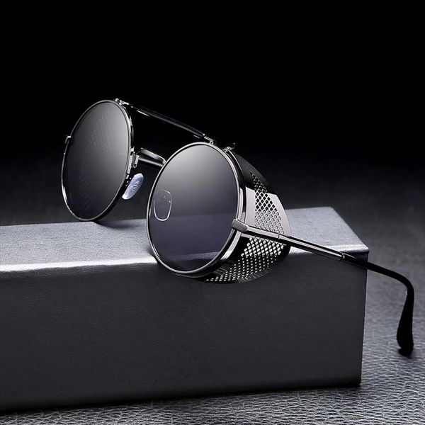 Mate Retro Steampunk Sunglasses Round Designer Steam Punk Metal Shields Men Women Uv400 Gafas De Sol, White;black
Mate Retro Steampunk Sunglasses Round Designer Steam Punk Metal Shields Men Women Uv400 Gafas De Sol, White;black