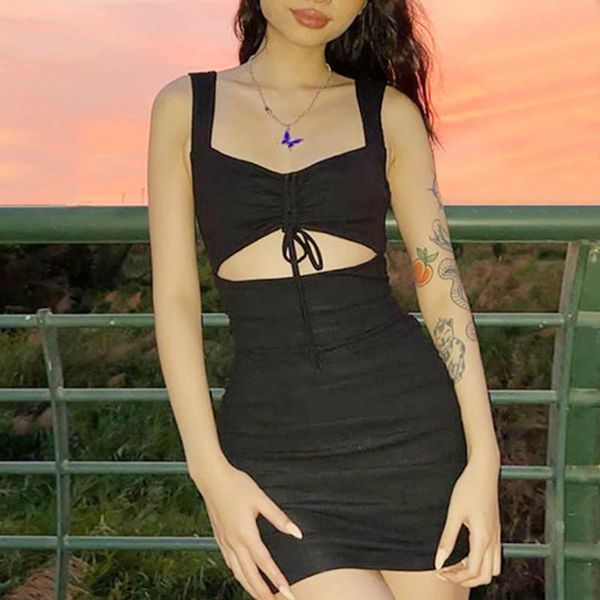 casual dresses women spaghetti strap dress vacation summer hollow out sleeveless slim 2021 ladies bodycon mini mujer, Black;gray
casual dresses women spaghetti strap dress vacation summer hollow out sleeveless slim 2021 ladies bodycon mini mujer, Black;gray