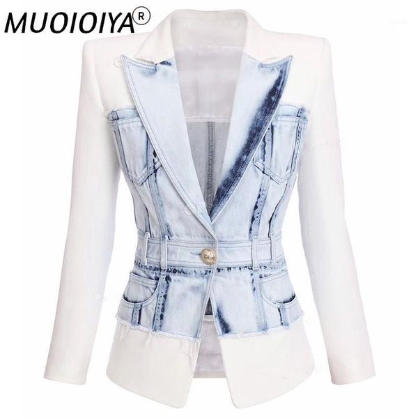 women's jackets 2021 fashion blue denim jeans jacket women patchwork slim suit coat runway designer streetwear clothes, Black;brown
women's jackets 2021 fashion blue denim jeans jacket women patchwork slim suit coat runway designer streetwear clothes, Black;brown