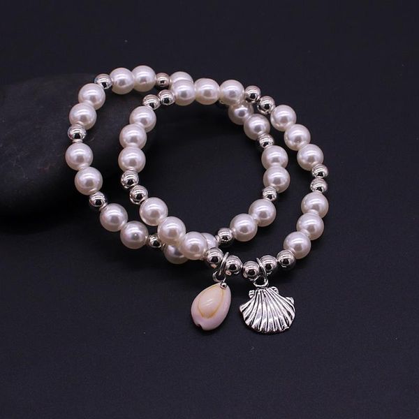 beaded, strands fashion beaded bracelet simple style 8mm imitation pearl shell conch women handmade jewelry, Black
beaded, strands fashion beaded bracelet simple style 8mm imitation pearl shell conch women handmade jewelry, Black