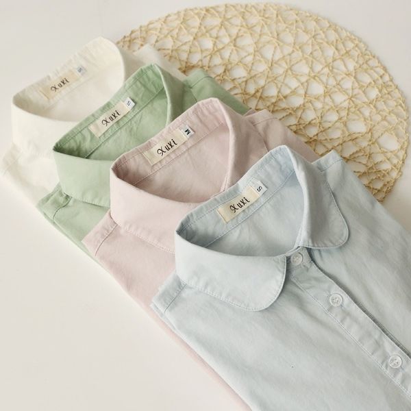 women's blouses & shirts women spring and autumn shirt doll collar cotton korean fashion clothing1 82bu, White
women's blouses & shirts women spring and autumn shirt doll collar cotton korean fashion clothing1 82bu, White
