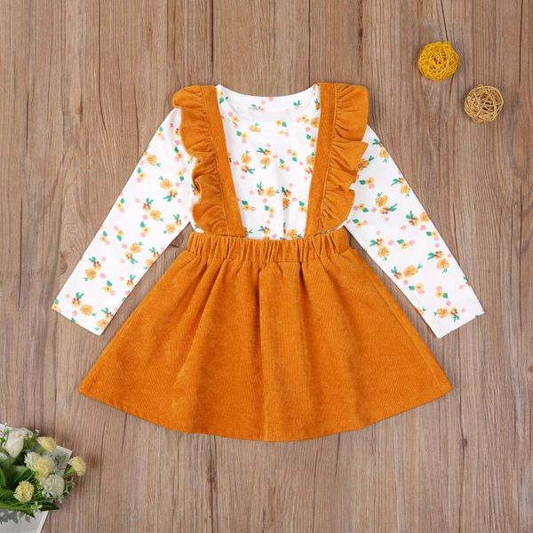 clothing sets baby & children's clothes kids girls outfits floral printed long sleeve + ruffle suspender skirt suits, White
clothing sets baby & children's clothes kids girls outfits floral printed long sleeve + ruffle suspender skirt suits, White